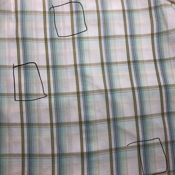 Cowboy Hardware Plaid White Green Short Sleeve Shirt sz M - Picture 7 of 12